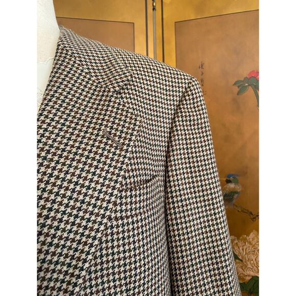 Vintage houndstooth blazer in virgin wool, size 40R - Picture 4 of 6